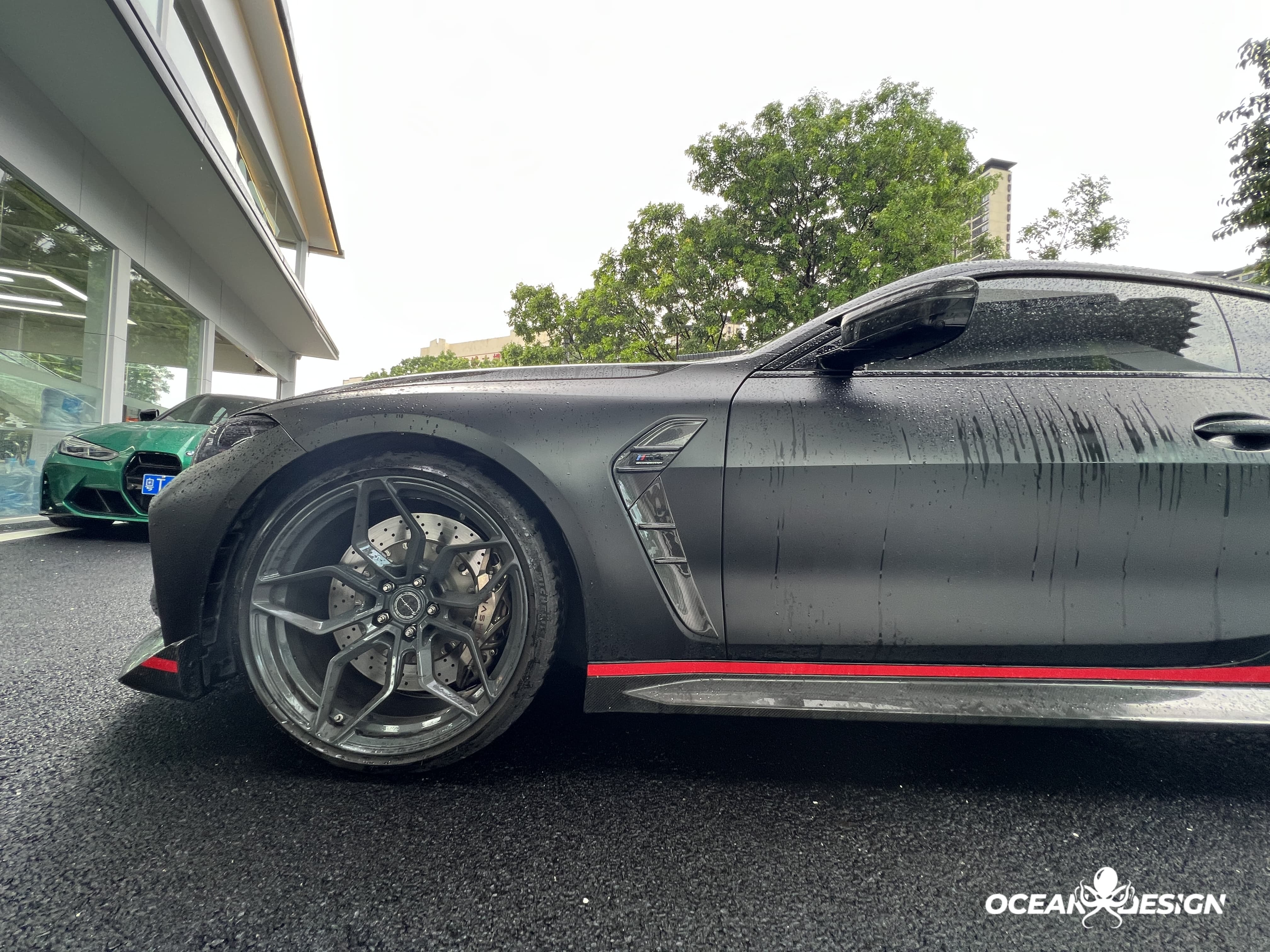 2021–2025 BMW M3 (G80) / M4 (G82) CSL Style Front Fender Trim – Dry Carbon Fiber