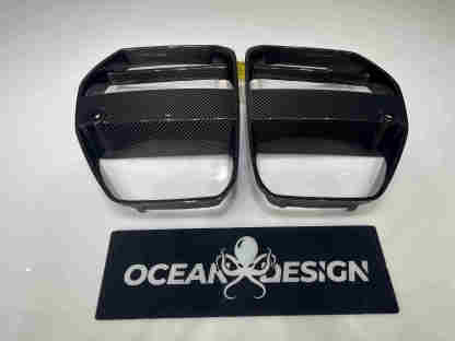 BMW M3 (G80) / M4 (G82) V-Style Dry Carbon Front Grille – 3K Matte Finish