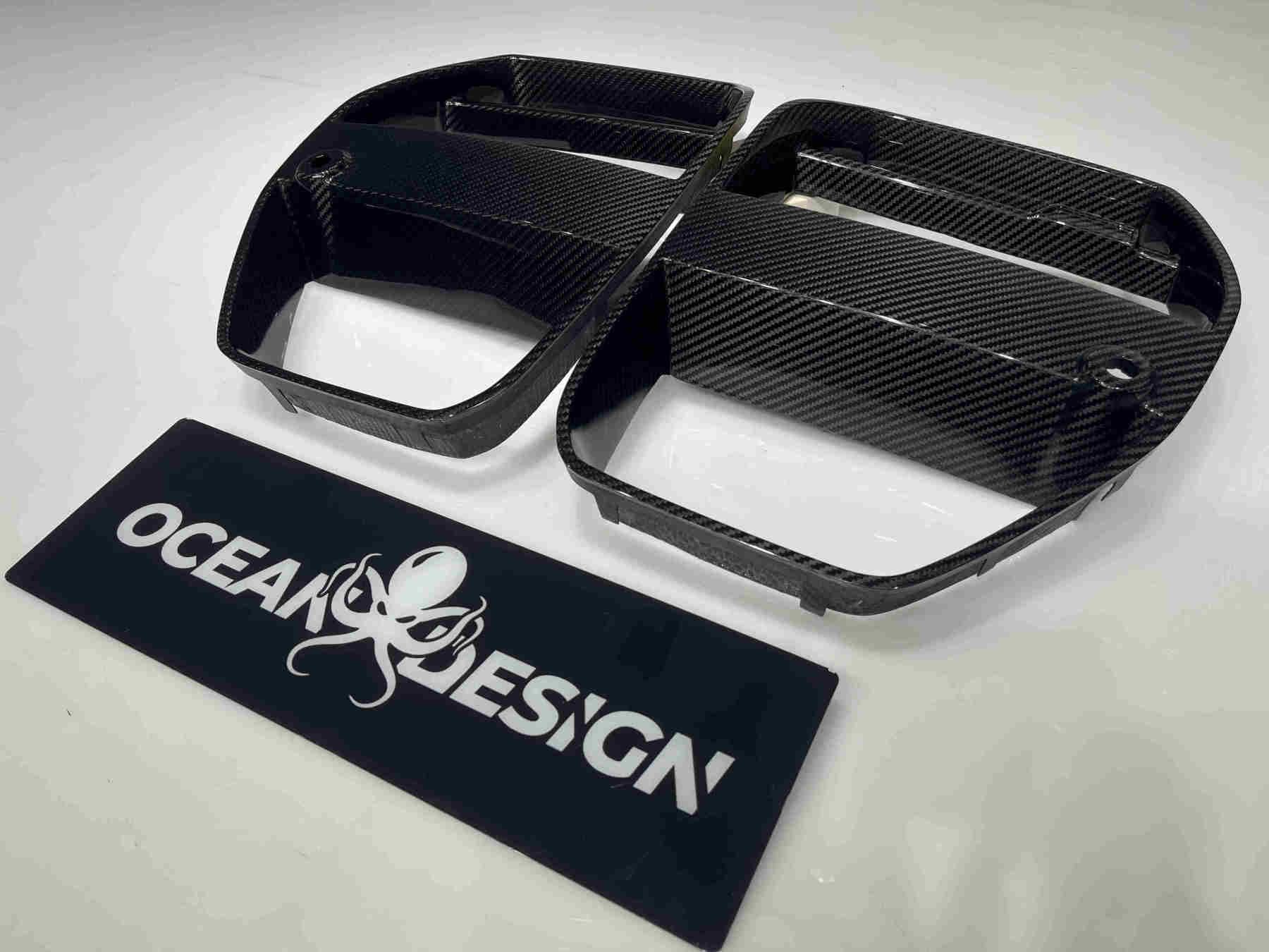 BMW M3 (G80) / M4 (G82) V-Style Dry Carbon Front Grille – 3K Matte Finish