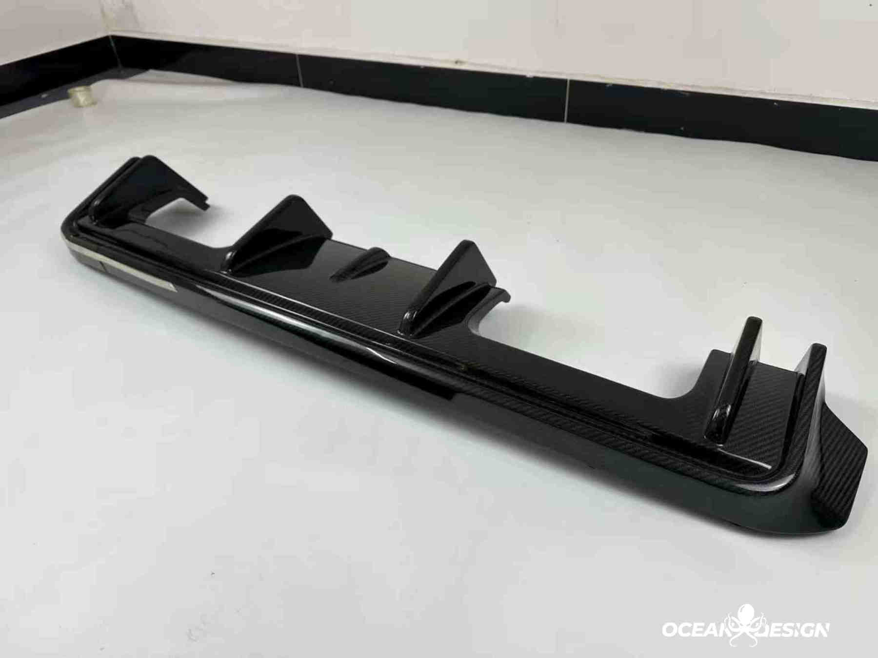 2021–2025 BMW M3 (G80) / M4 (G82) 3D Style Rear Diffuser – Dry Carbon Fiber,3K Matte Finish