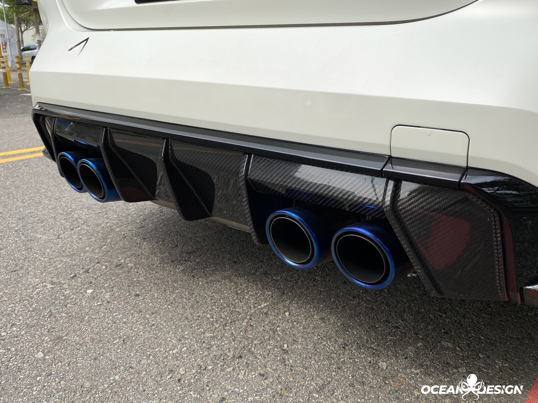 2021–2025 BMW M3 (G80) / M4 (G82) MP Style Rear Diffuser – Dry Carbon Fiber