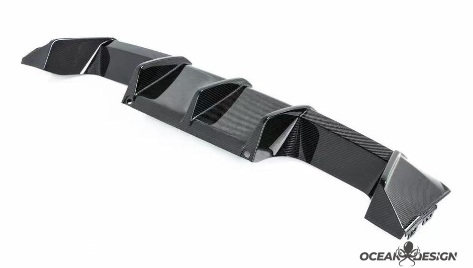 2021–2025 BMW M3 (G80) / M4 (G82) MP Style Rear Diffuser – Dry Carbon Fiber