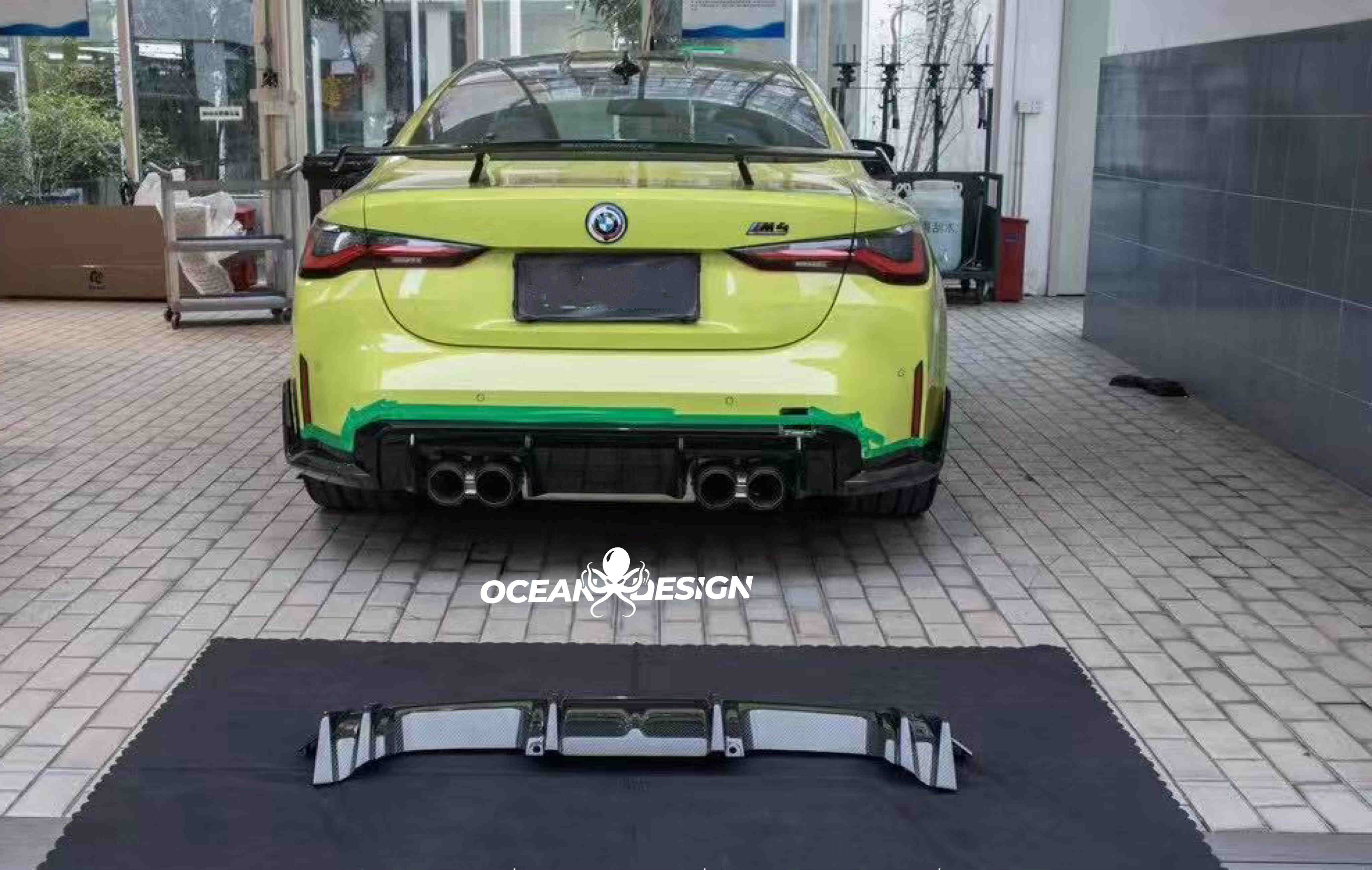 2021–2025 BMW M3 (G80) / M4 (G82) 3D Style Rear Diffuser – Dry Carbon Fiber,3K Matte Finish
