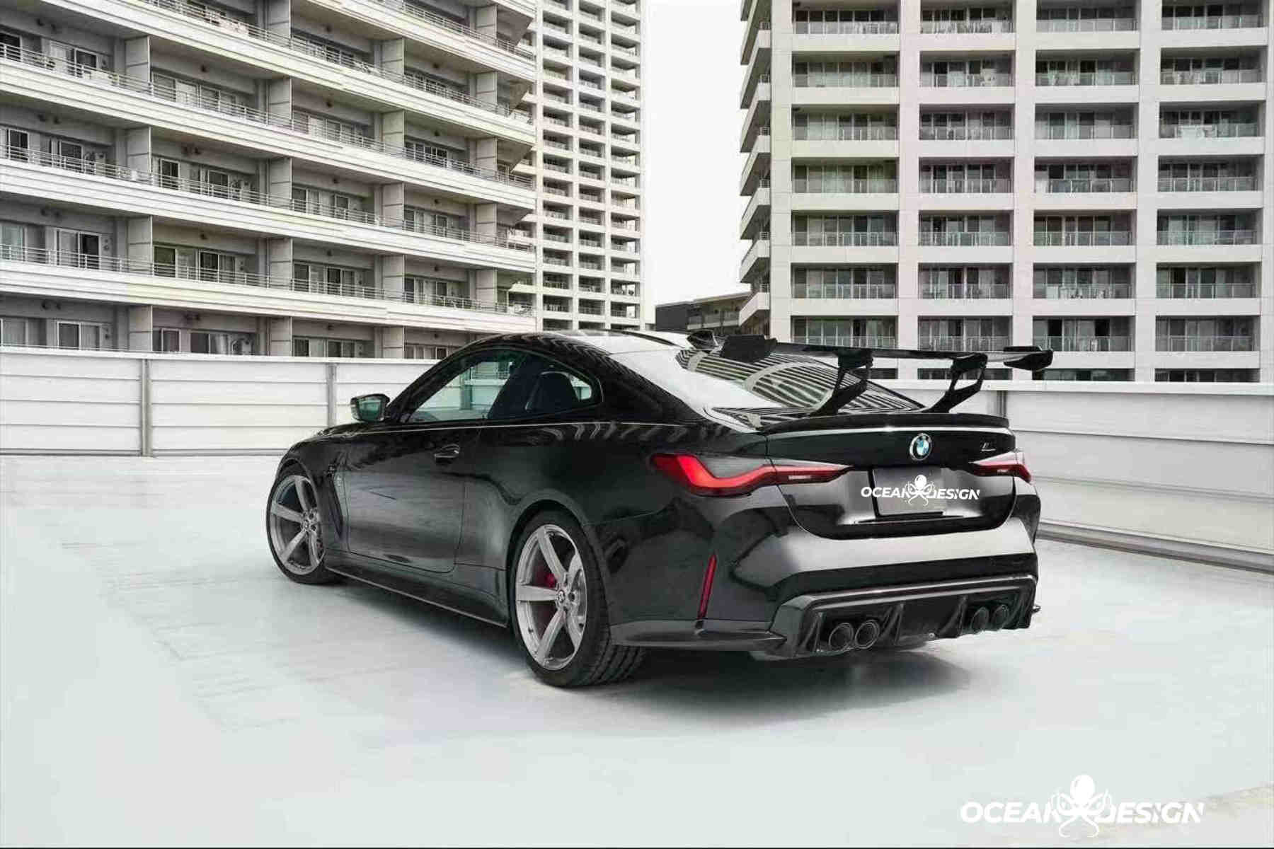 2021–2025 BMW M3 (G80) / M4 (G82) 3D Style Rear Diffuser – Dry Carbon Fiber,3K Matte Finish