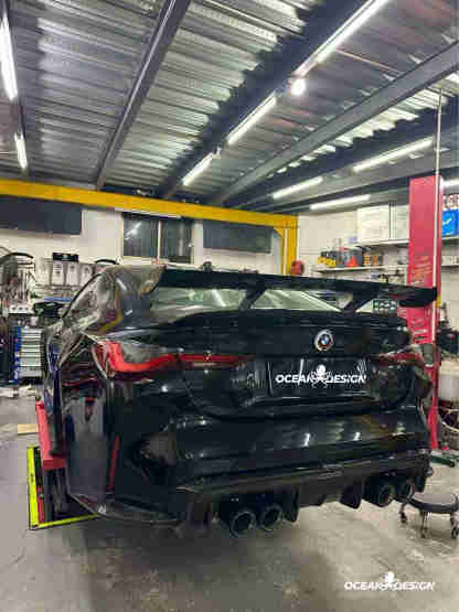 2021–2025 BMW M3 (G80) / M4 (G82) 3D Style Rear Diffuser – Dry Carbon Fiber,3K Matte Finish
