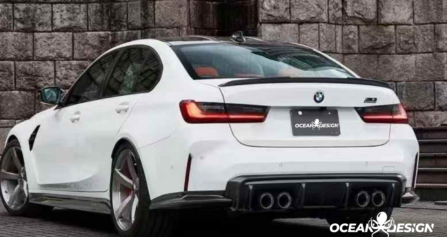 2021–2025 BMW M3 (G80) / M4 (G82) 3D Style Carbon Fiber Side Skirts – 3K Matte Finish