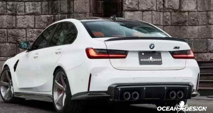 2021–2025 BMW M3 (G80) / M4 (G82) 3D Style Carbon Fiber Side Skirts – 3K Matte Finish
