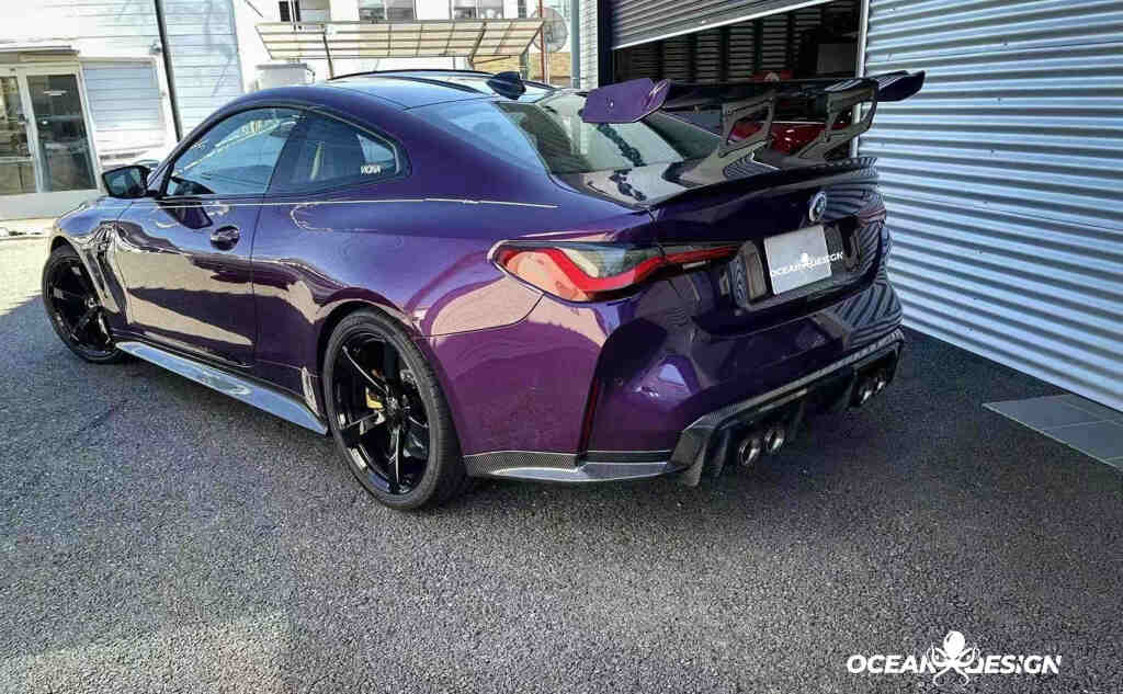 2021–2025 BMW M3 (G80) / M4 (G82) 3D Style Rear Diffuser Protectors– Dry Carbon Fiber, 3K Matte Finish