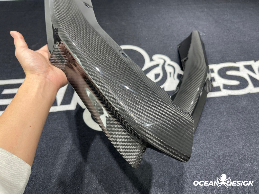 2021–2025 BMW M3 (G80) / M4 (G82) 3D Style Rear Diffuser Protectors– Dry Carbon Fiber, 3K Matte Finish