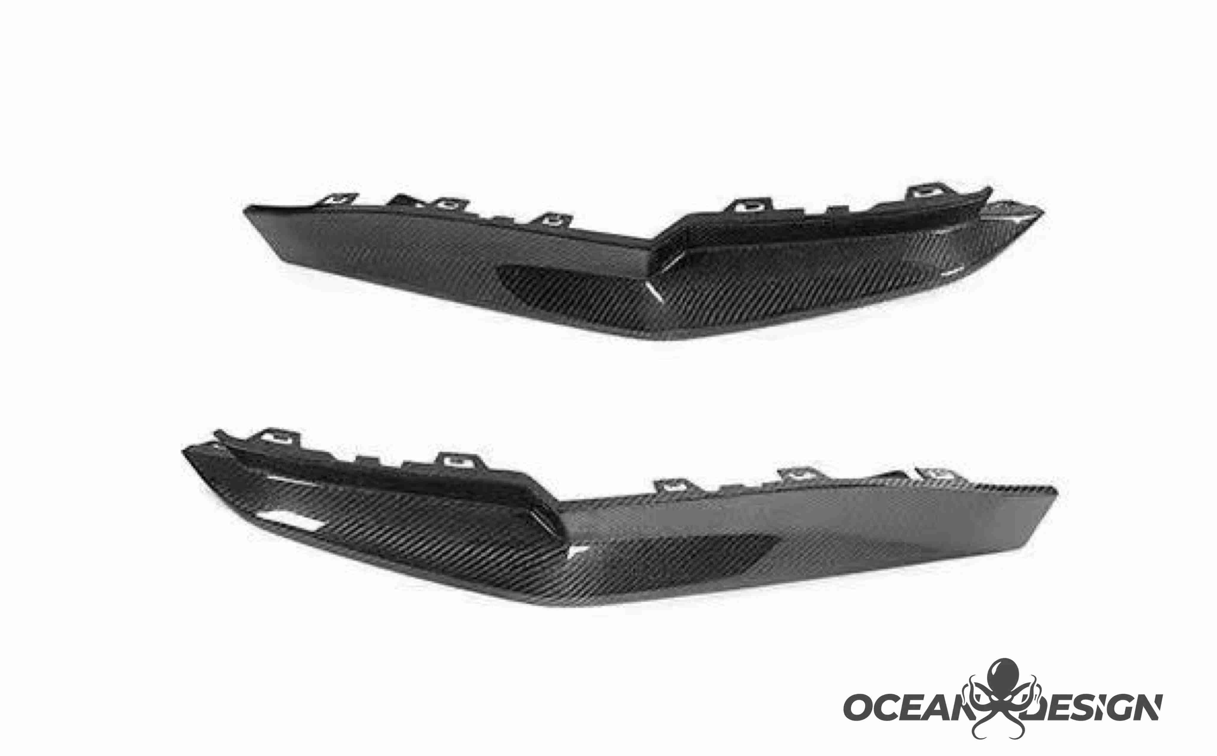 2021–2025 BMW M3 (G80) / M4 (G82) 3D Style Rear Diffuser Protectors– Dry Carbon Fiber, 3K Matte Finish