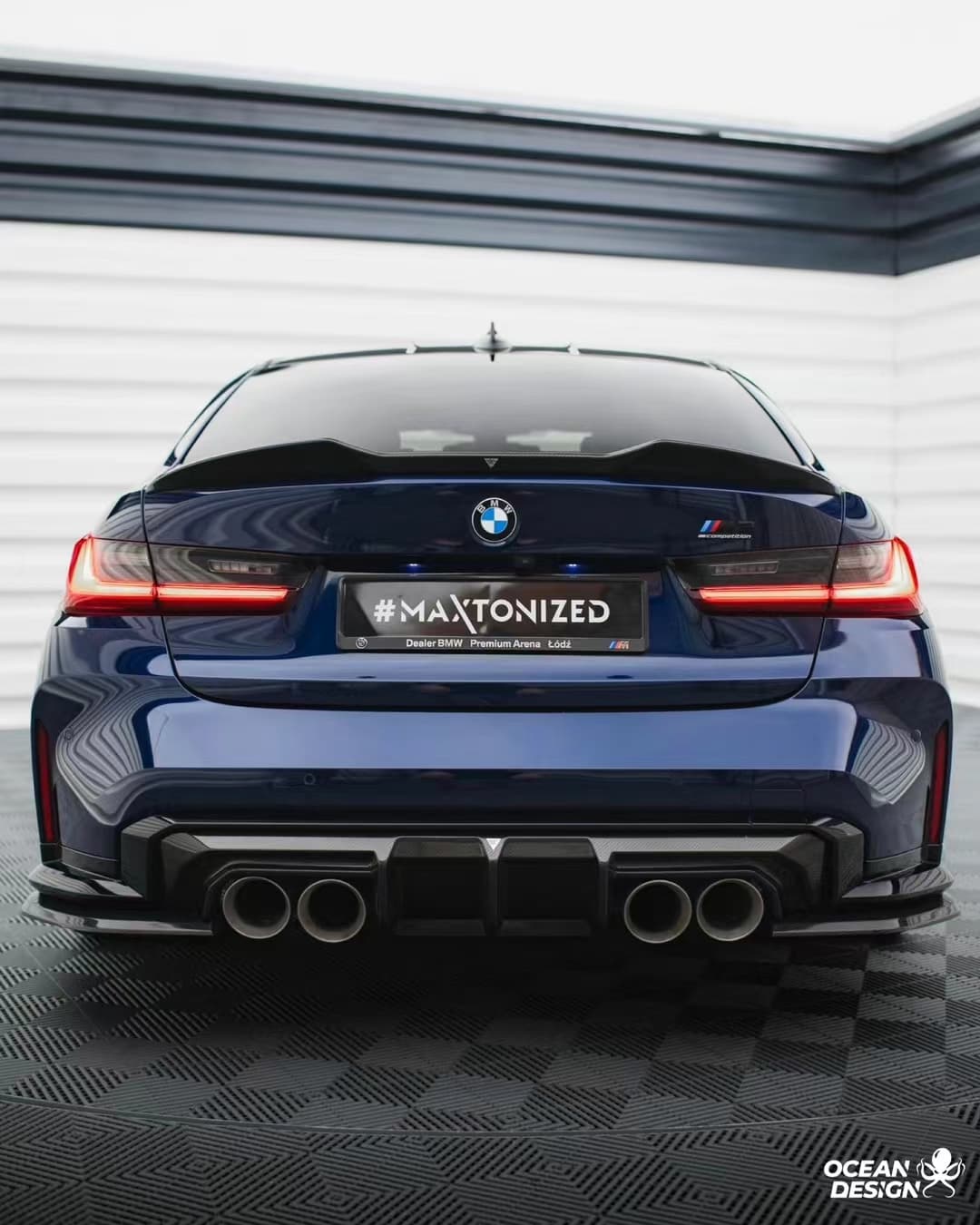 2021–2025 BMW M3 (G80) / M4 (G82) MT Style Dry Carbon Rear Diffuser – 3K Matte Finish
