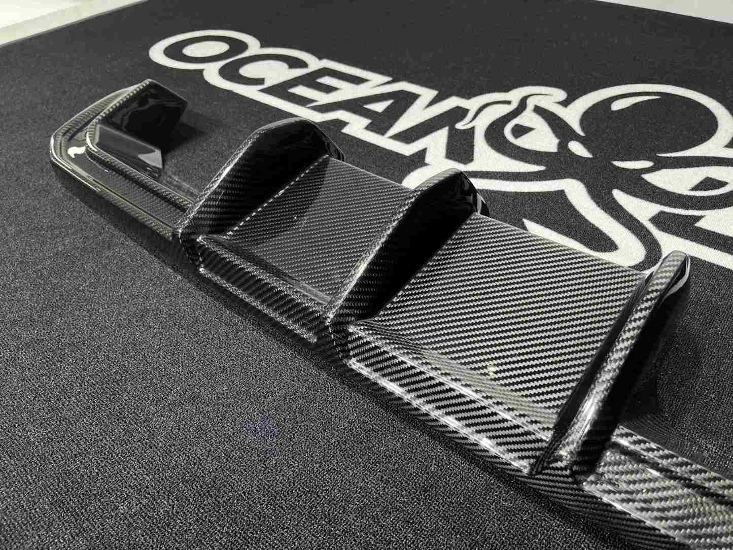 2021–2025 BMW M3 (G80) / M4 (G82) MT Style Dry Carbon Rear Diffuser – 3K Matte Finish