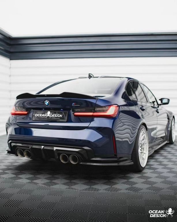 2021–2025 BMW M3 (G80) / M4 (G82) MT Style Dry Carbon Rear Diffuser – 3K Matte Finish