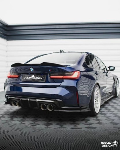 2021–2025 BMW M3 (G80) / M4 (G82) MT Style Dry Carbon Rear Diffuser – 3K Matte Finish