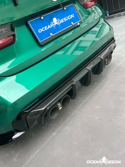 2021–2025 BMW M3 (G80) / M4 (G82) MT Style Dry Carbon Rear Diffuser – 3K Matte Finish