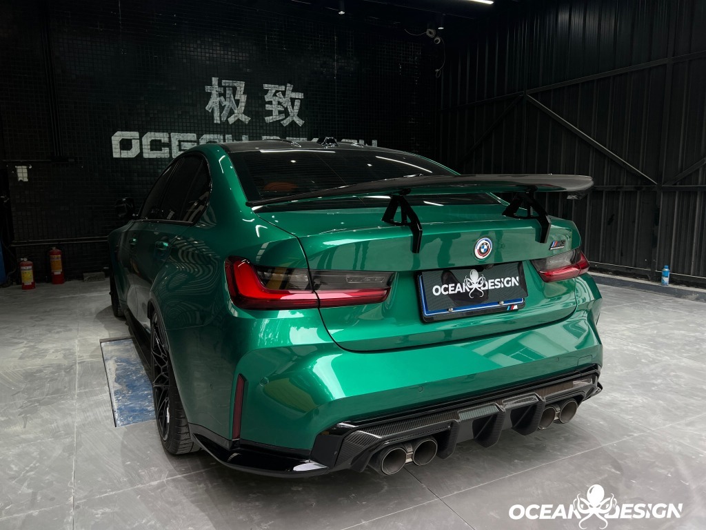 2021–2025 BMW M3 (G80) / M4 (G82) MT Style Dry Carbon Rear Diffuser – 3K Matte Finish