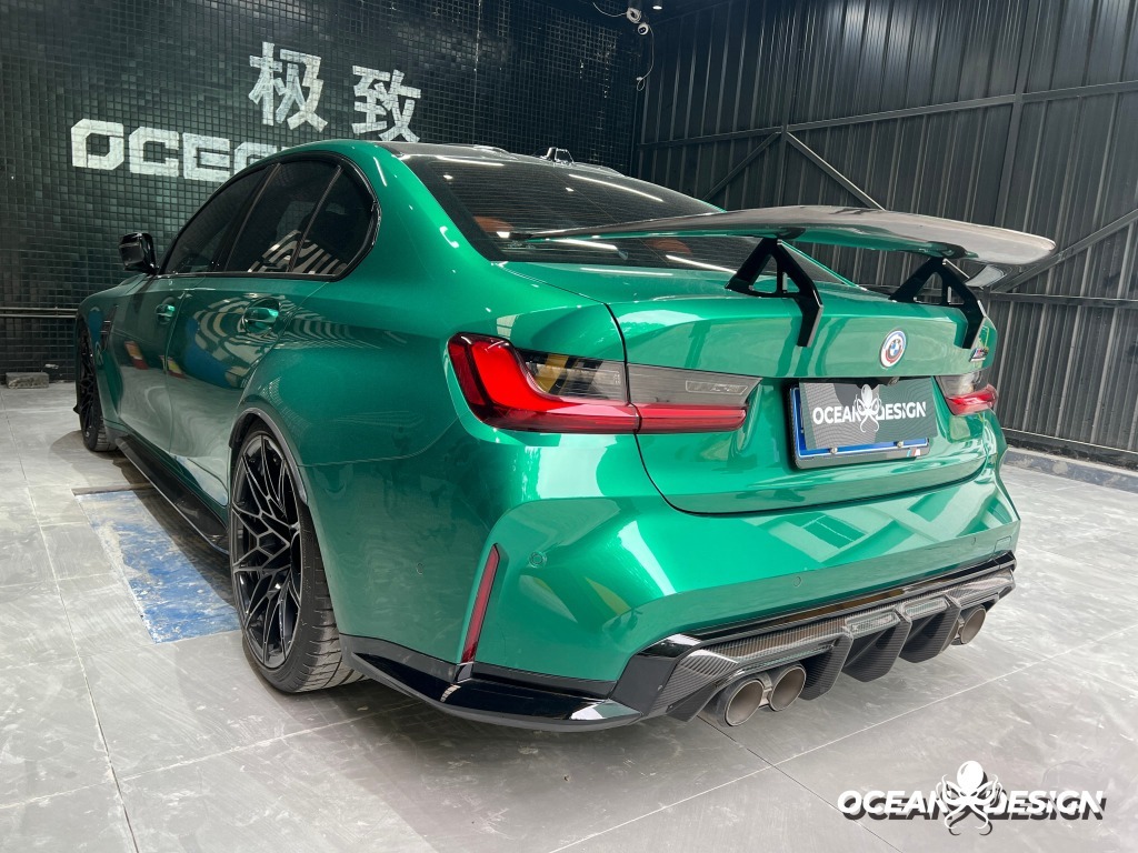 2021–2025 BMW M3 (G80) / M4 (G82) MT Style Dry Carbon Rear Diffuser – 3K Matte Finish