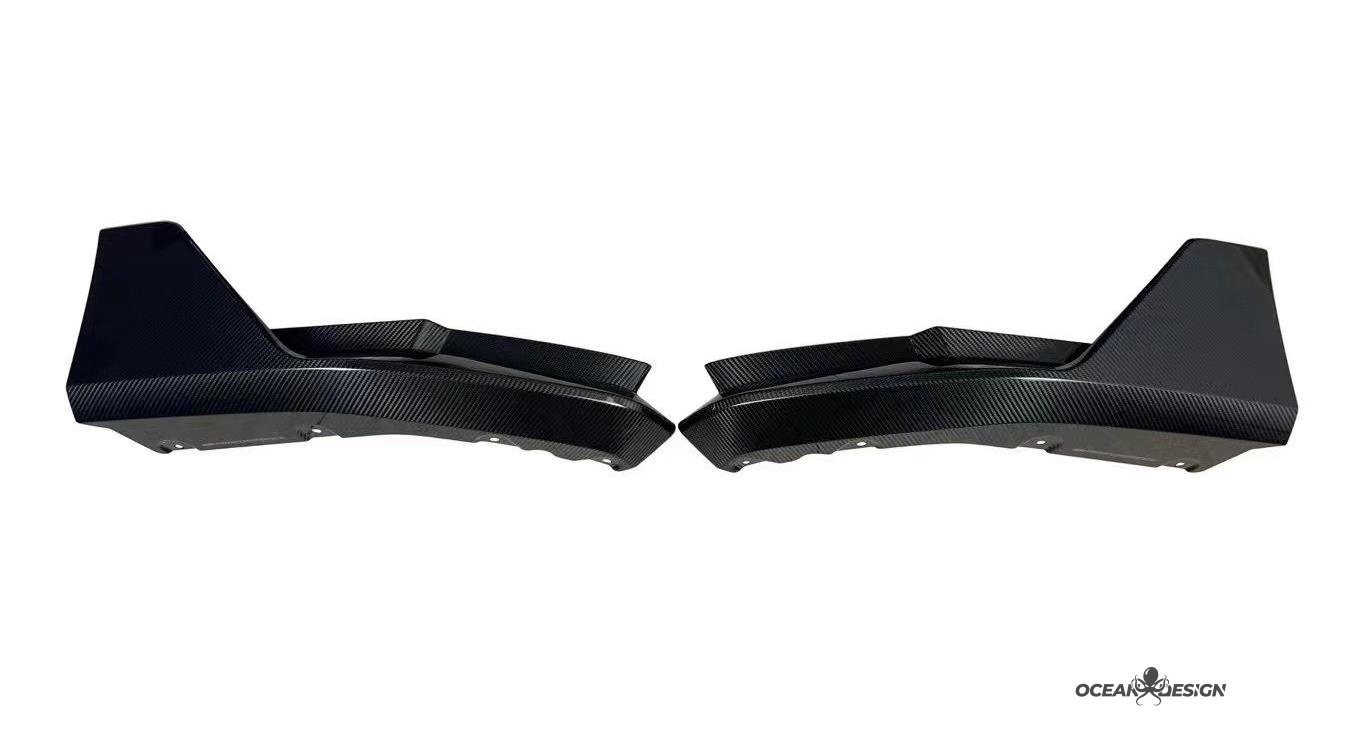 2021–2025 BMW M3 (G80) / M4 (G82) MP Style Rear Diffuser Protectors– Dry Carbon Fiber