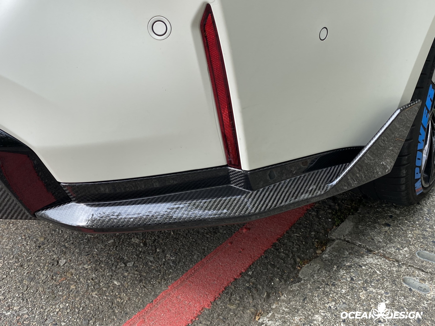 2021–2025 BMW M3 (G80) / M4 (G82) MP Style Rear Diffuser Protectors– Dry Carbon Fiber