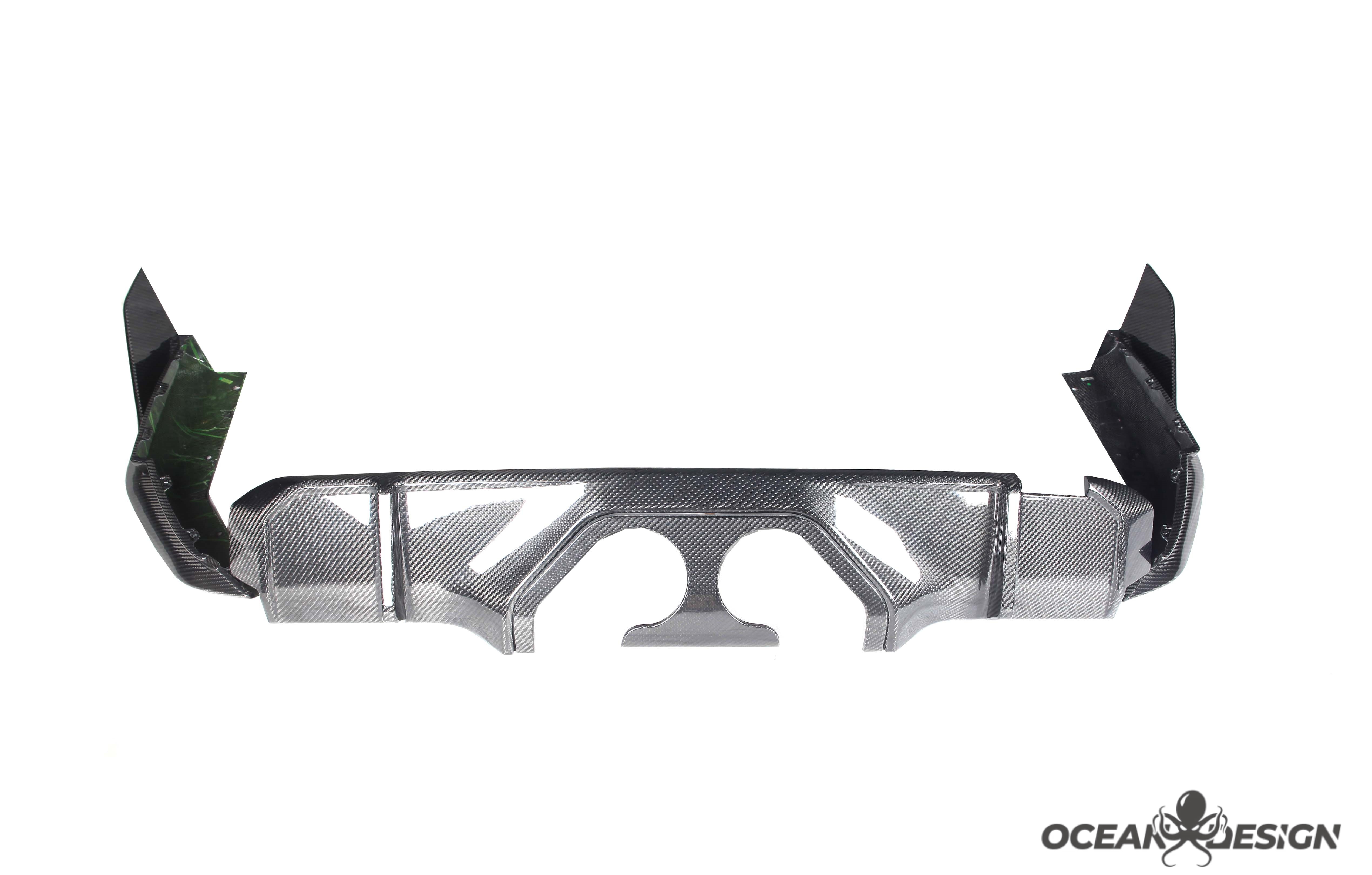 2021–2025 BMW M3 (G80) / M4 (G82) MP Style Center Exit Rear Diffuser – Dry Carbon Fiber