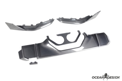 2021–2025 BMW M3 (G80) / M4 (G82) MP Style Center Exit Rear Diffuser – Dry Carbon Fiber
