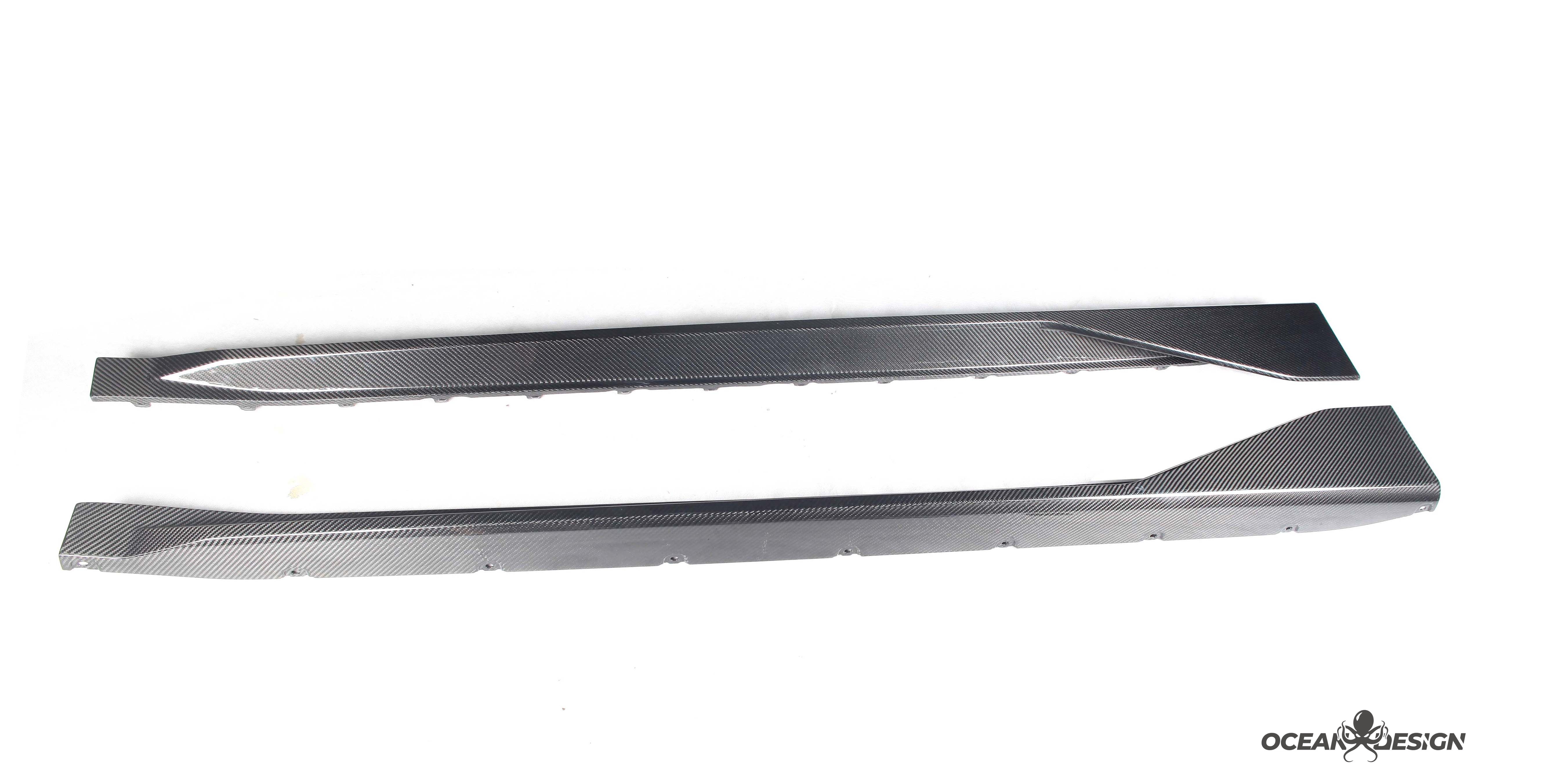 2021–2025 BMW M3 (G80) / M4 (G82) MP Style Side Skirts – Dry Carbon Fiber