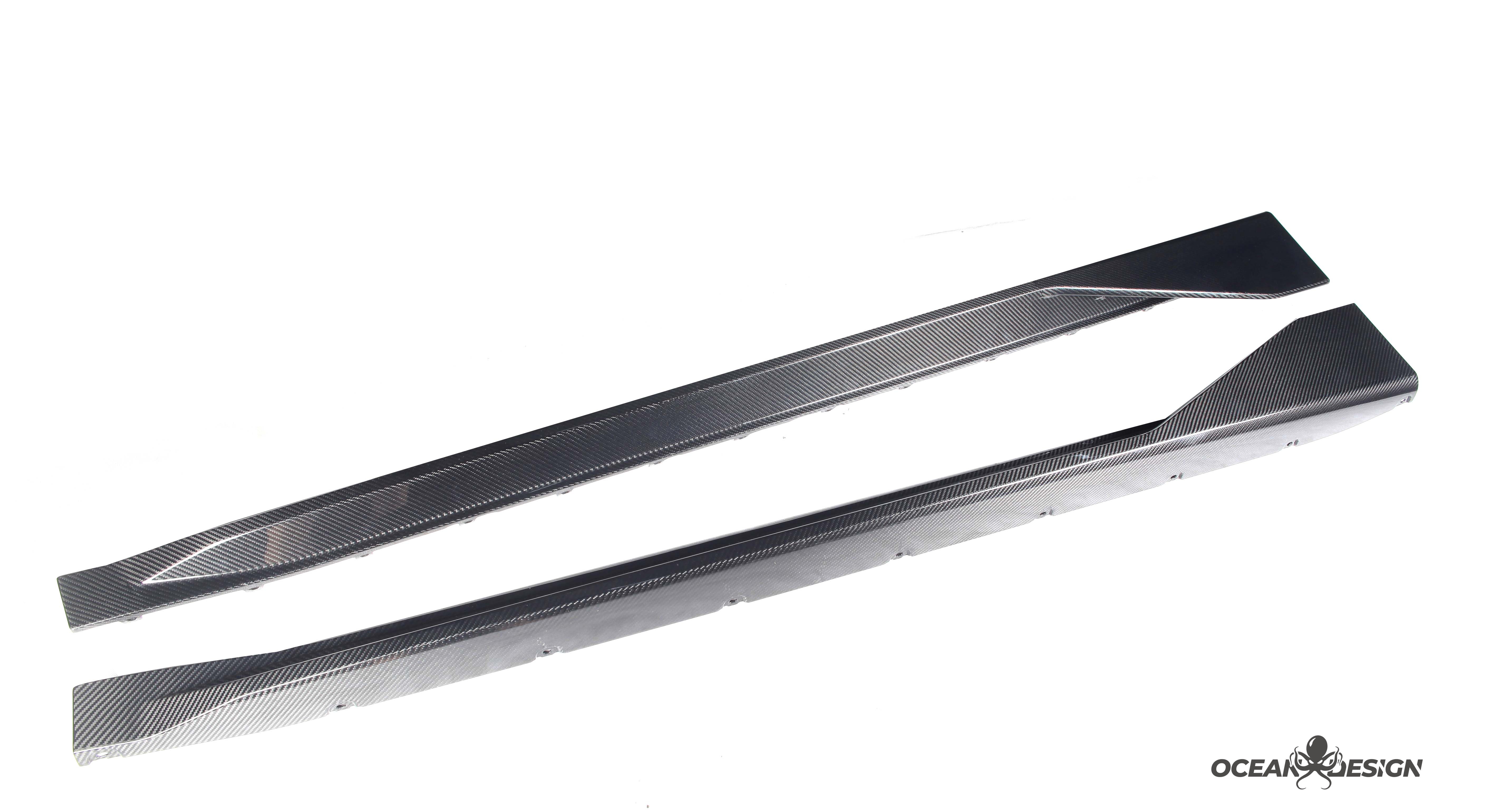2021–2025 BMW M3 (G80) / M4 (G82) MP Style Side Skirts – Dry Carbon Fiber