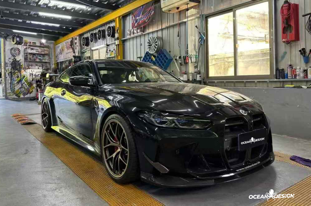 2021–2025 BMW M3 (G80) / M4 (G82) 3D Style Carbon Fiber Side Skirts – 3K Matte Finish