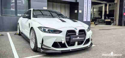 2021–2025 BMW M3 (G80) / M4 (G82) 3D Style Carbon Fiber Side Skirts – 3K Matte Finish