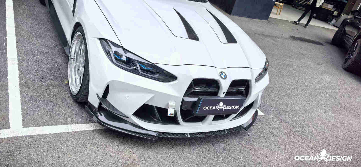 2021–2025 BMW M3 (G80) / M4 (G82) 3D Style Dry Carbon Splitter Front Lip