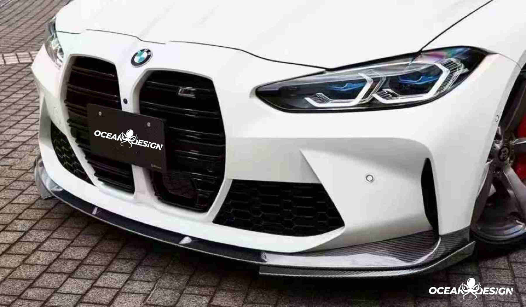 2021–2025 BMW M3 (G80) / M4 (G82) 3D Style Dry Carbon Splitter Front Lip