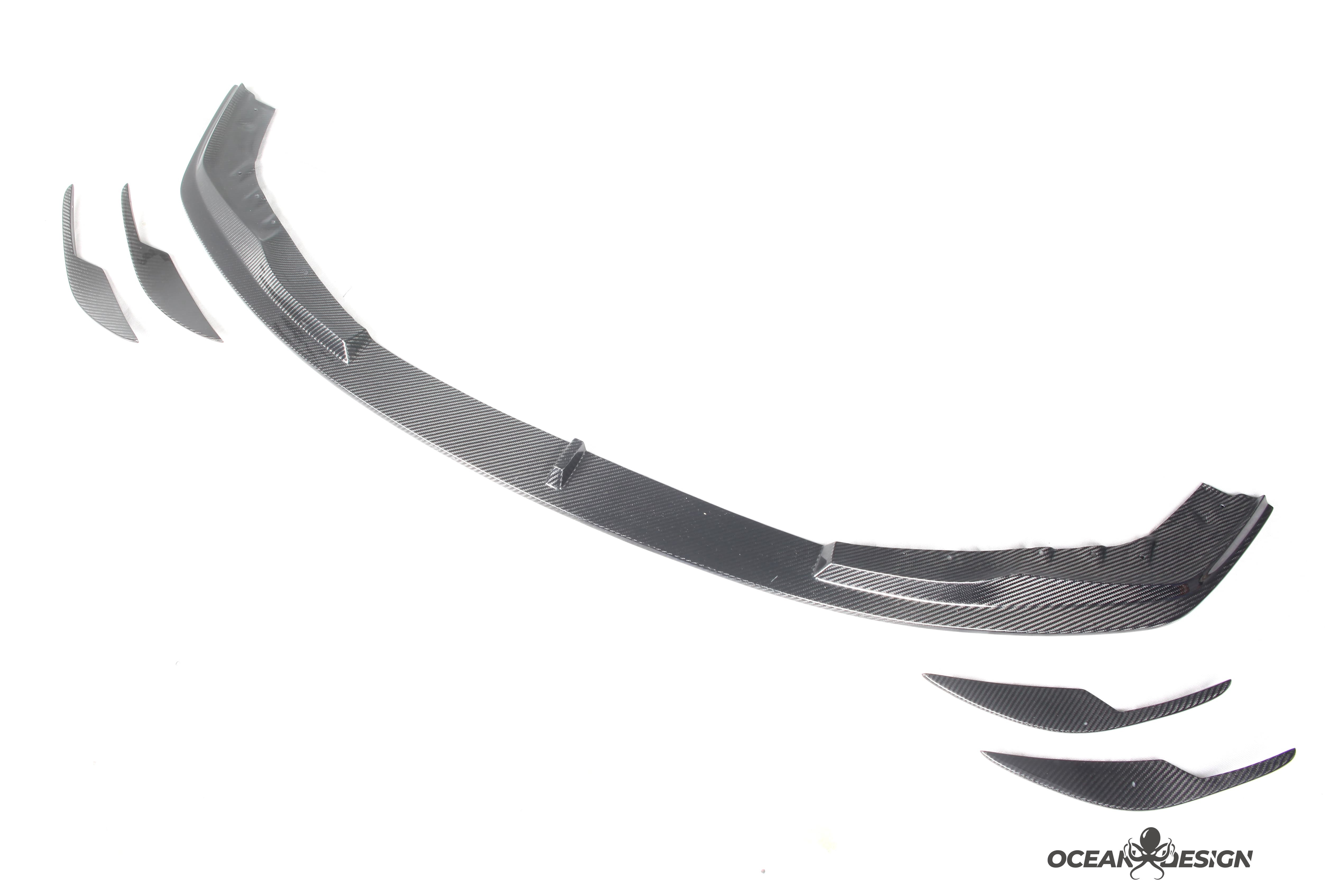 2021–2025 BMW M3 (G80) / M4 (G82) AC Style Front Lip Splitter – Dry Carbon Fiber