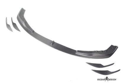 2021–2025 BMW M3 (G80) / M4 (G82) AC Style Front Lip Splitter – Dry Carbon Fiber