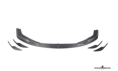 2021–2025 BMW M3 (G80) / M4 (G82) AC Style Front Lip Splitter – Dry Carbon Fiber