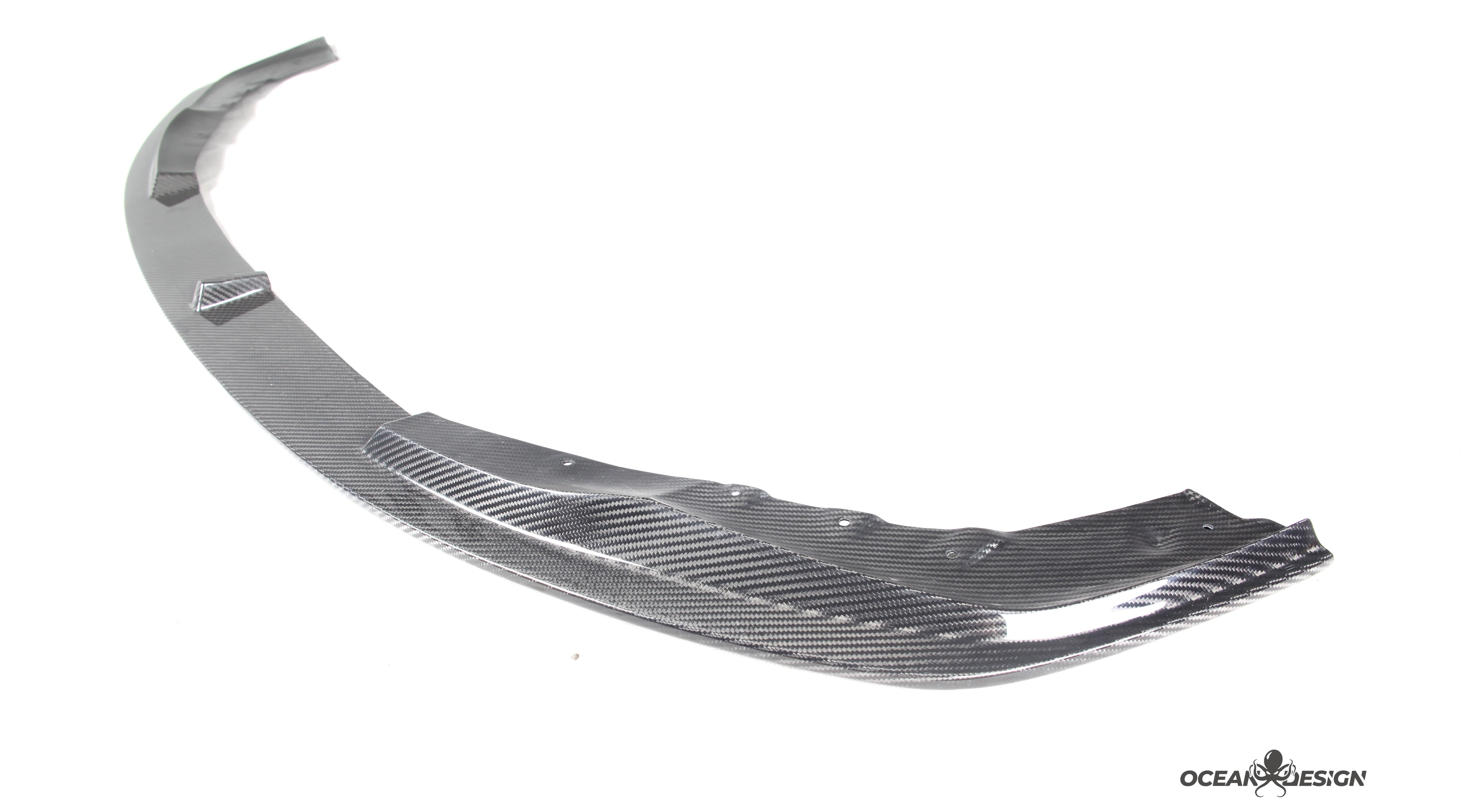 2021–2025 BMW M3 (G80) / M4 (G82) AC Style Front Lip Splitter – Dry Carbon Fiber