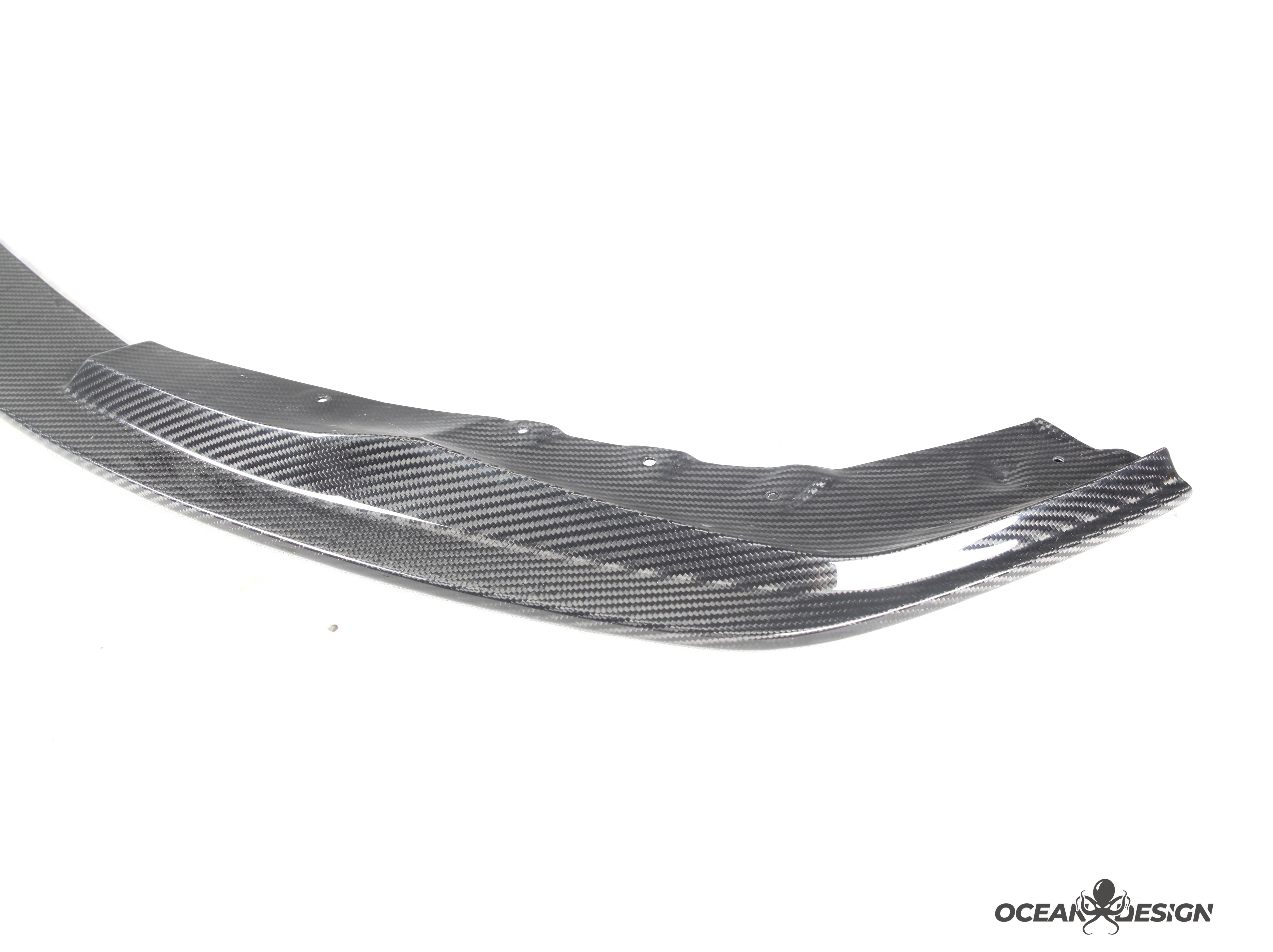 2021–2025 BMW M3 (G80) / M4 (G82) AC Style Front Lip Splitter – Dry Carbon Fiber