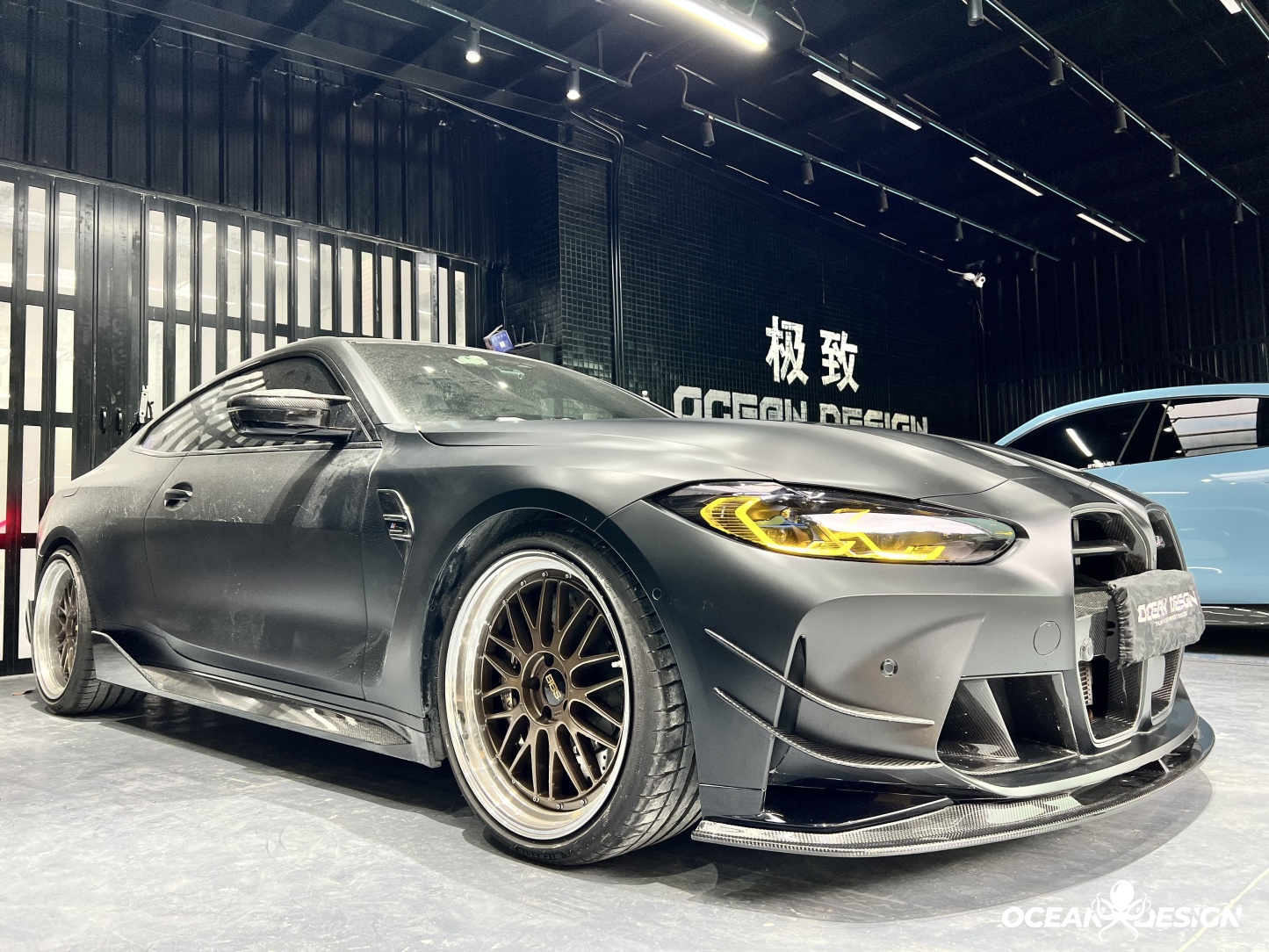 2021–2025 BMW M3 (G80) / M4 (G82) AC Style Front Lip Splitter – Dry Carbon Fiber