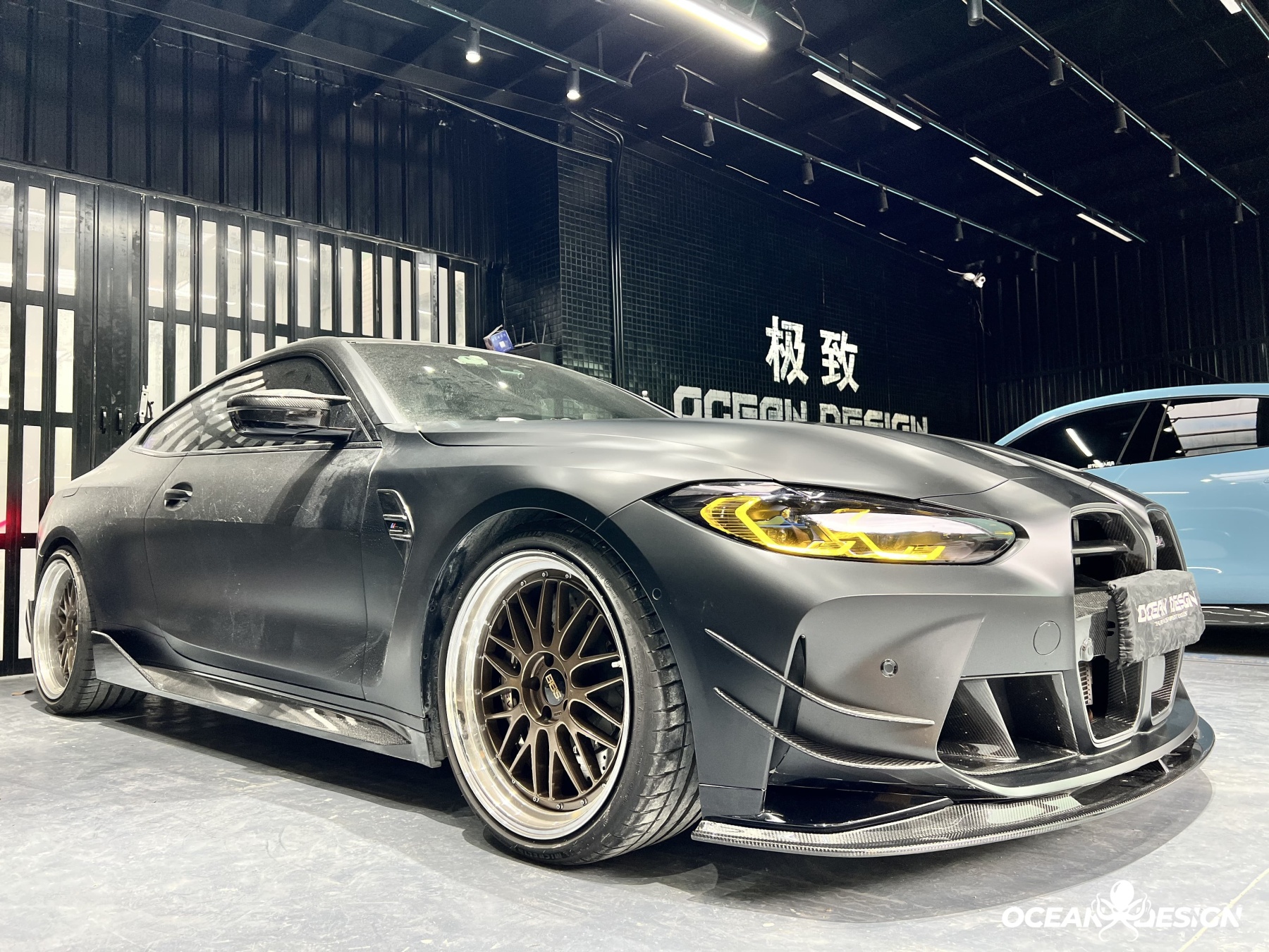 2021–2025 BMW M3 (G80) / M4 (G82) AC Style Front Lip Splitter – Dry Carbon Fiber