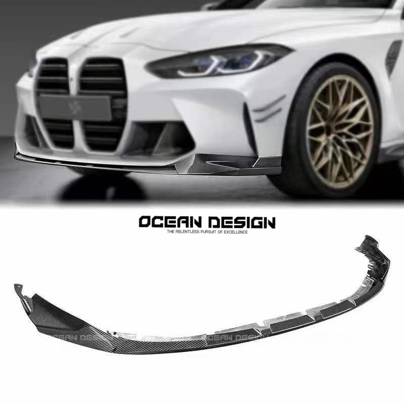 2021–2025 BMW M3 (G80) / M4 (G82) MP Style Front Lip Splitter– Dry Carbon Fiber