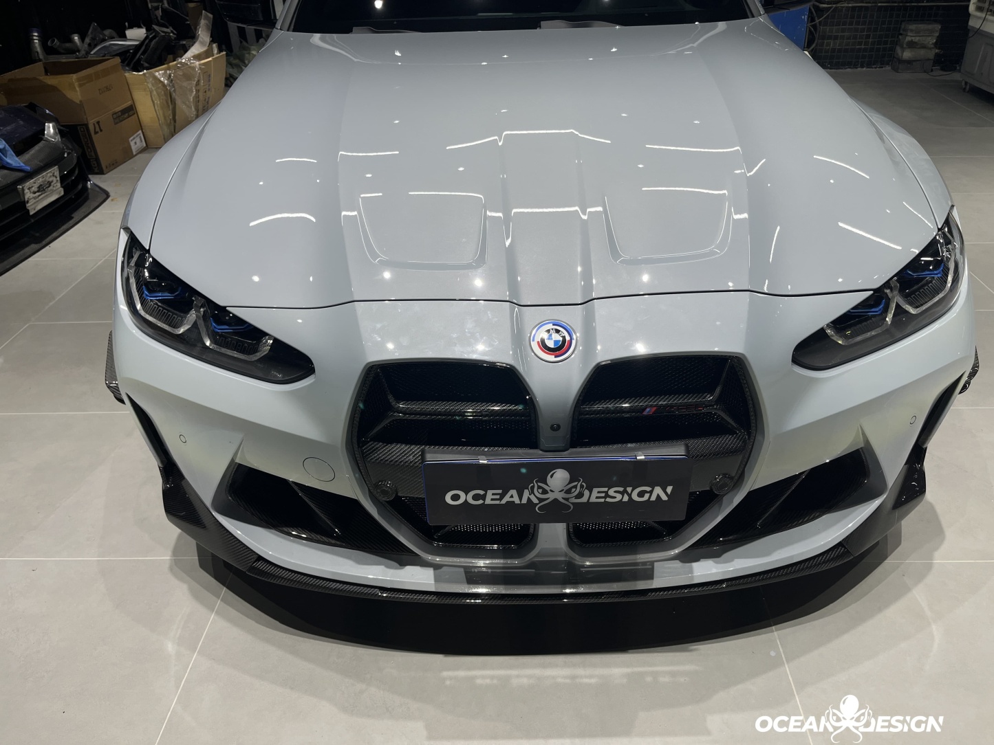 2021-2025 BMW M3 G80 / M4 G82 MP Style Front Kidney Grilles – Dry Carbon Fiber 