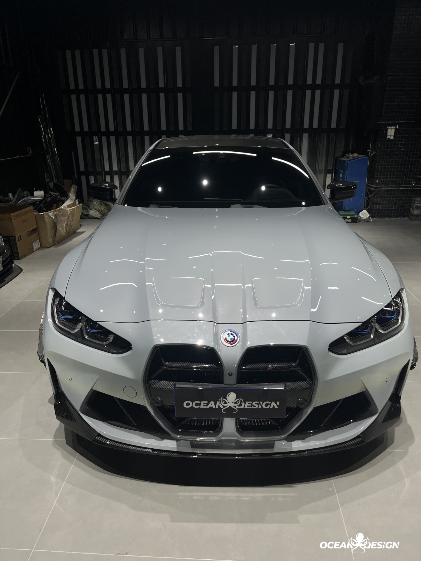 2021-2025 BMW M3 G80 / M4 G82 MP Style Front Kidney Grilles – Dry Carbon Fiber 
