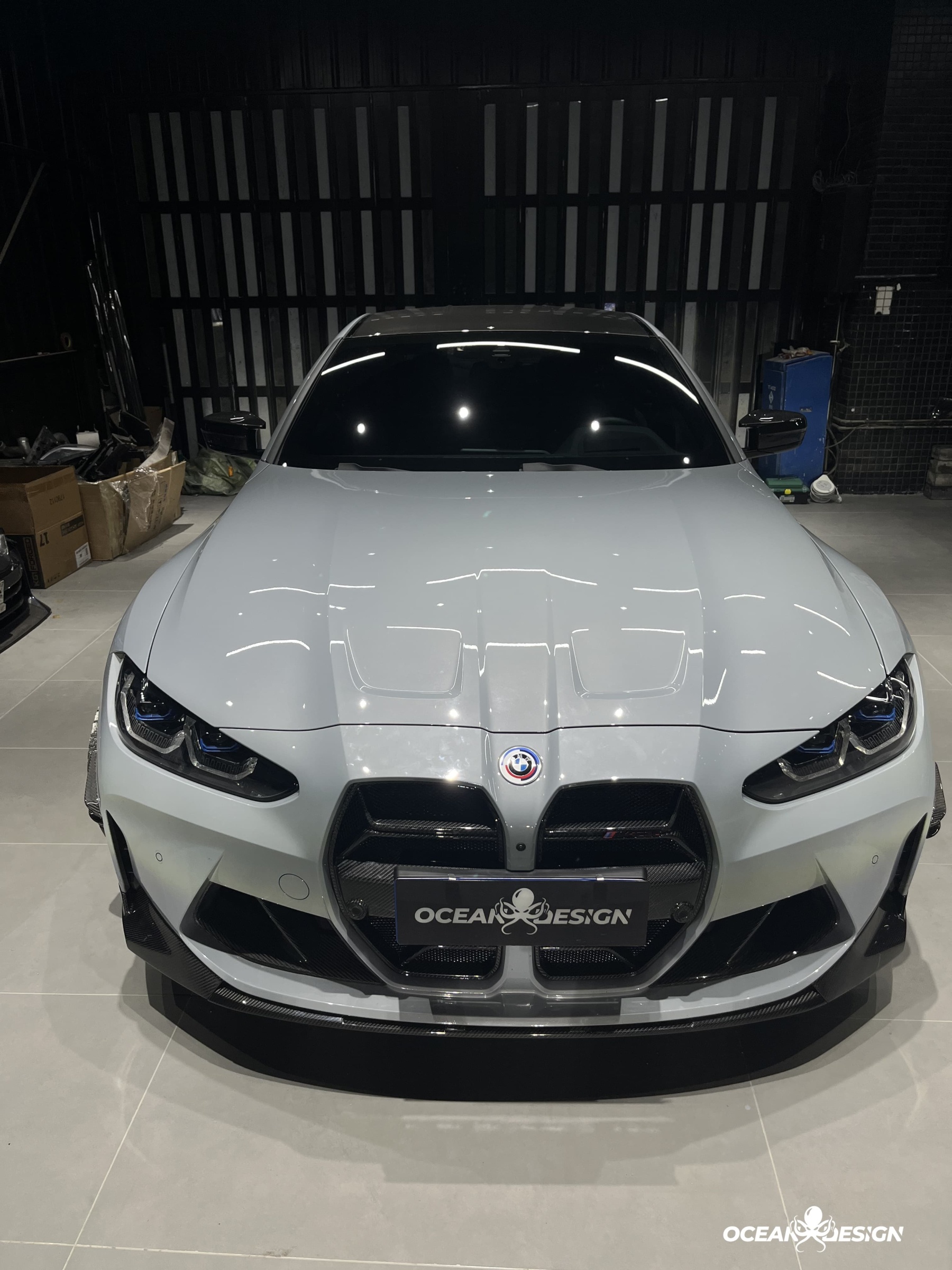 2021-2025 BMW M3 G80 / M4 G82 MP Style Front Kidney Grilles – Dry Carbon Fiber 