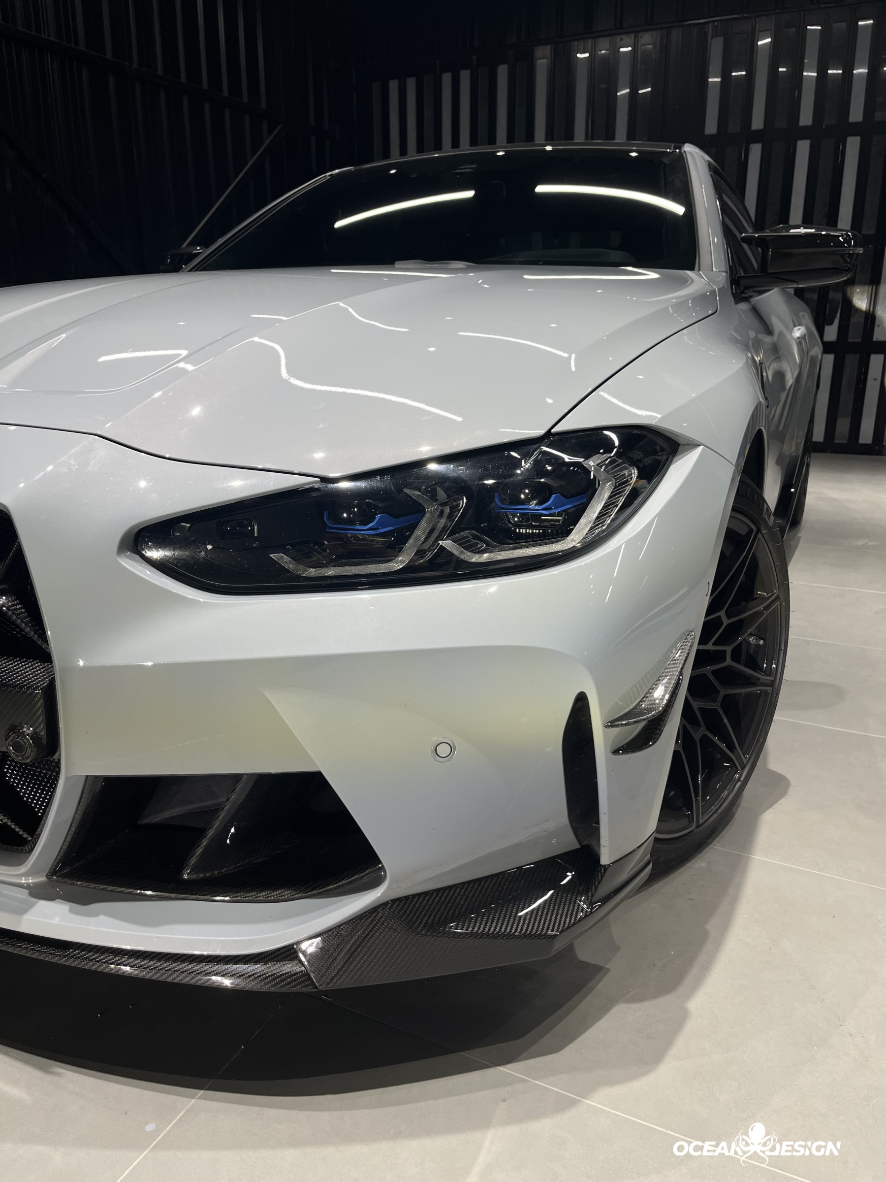 2021–2025 BMW M3 (G80) / M4 (G82) MP Style Front Canards – Dry Carbon Fiber