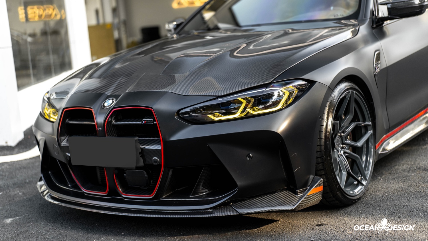2021–2025 BMW M3 (G80) / M4 (G82) CSL Style Front Lip Splitter– Dry Carbon Fiber