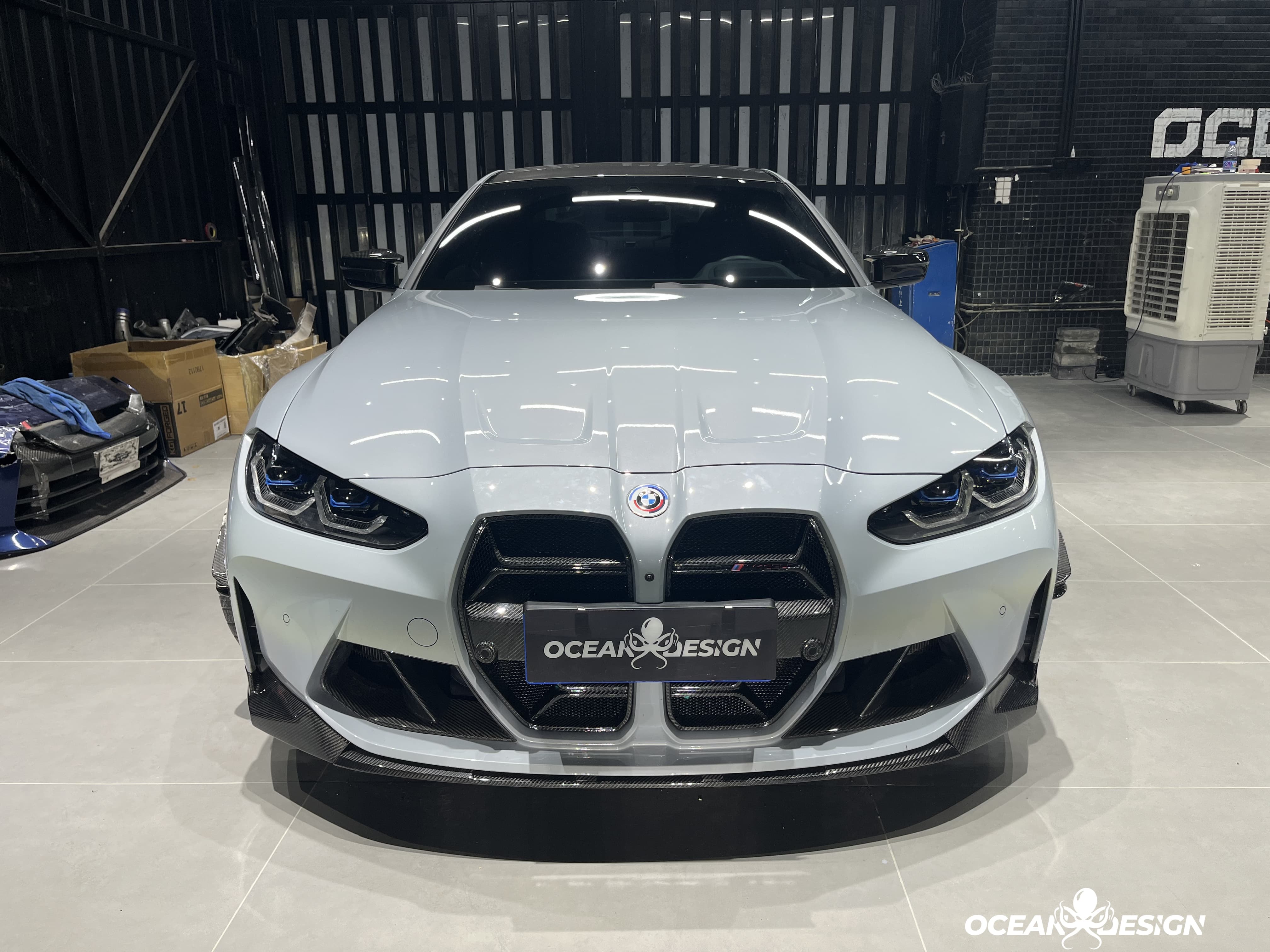 2021-2025 BMW M3 G80 / M4 G82 MP Style Front Kidney Grilles – Dry Carbon Fiber 