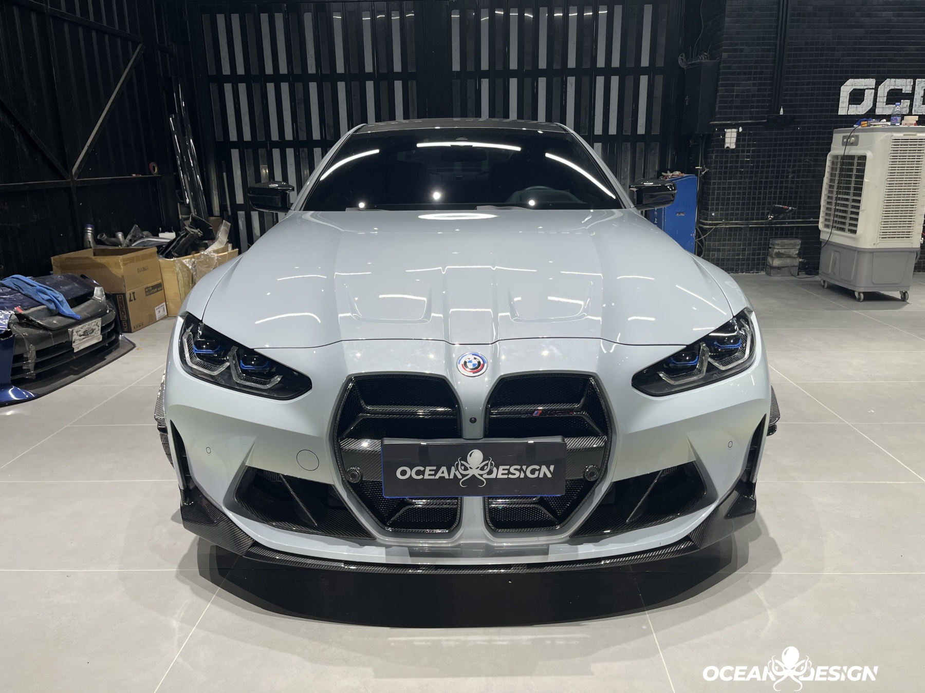2021-2025 BMW M3 G80 / M4 G82 MP Style Front Kidney Grilles – Dry Carbon Fiber 