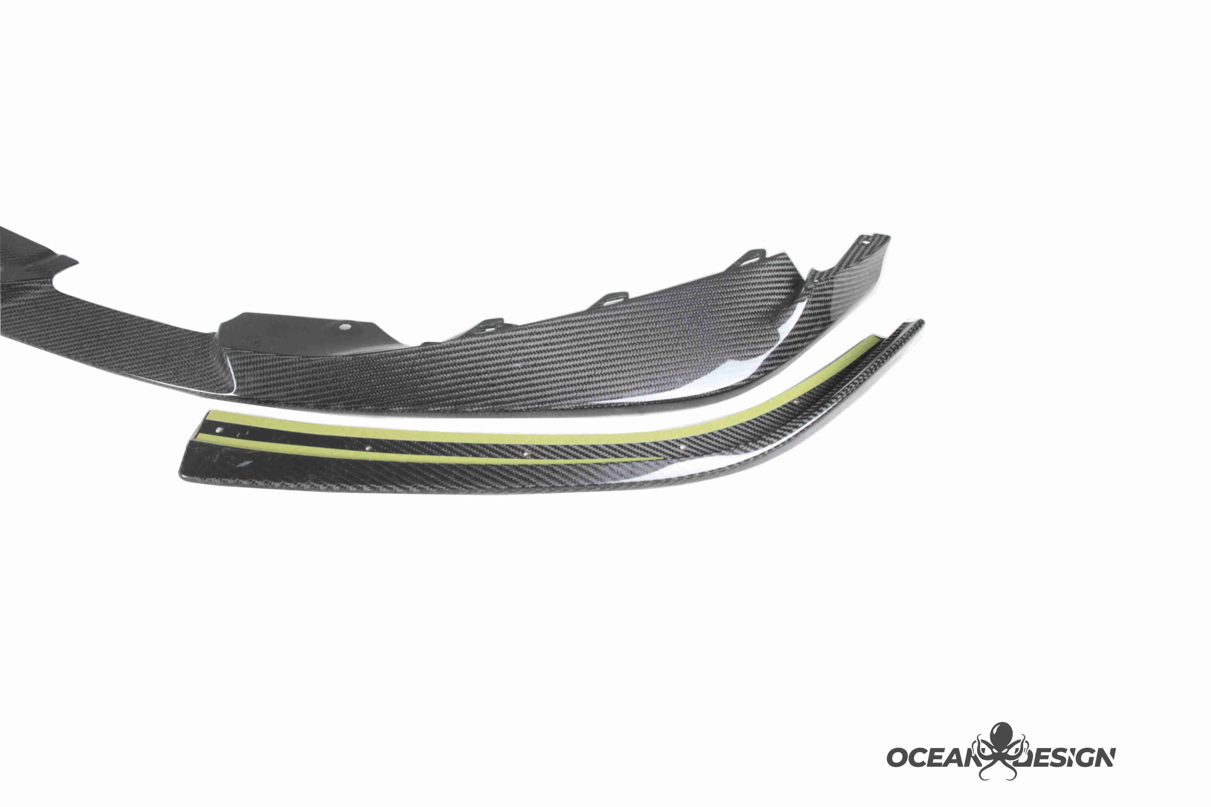 2021–2025 BMW M3 (G80) / M4 (G82) 3D Style Carbon Fiber Front Lip Splitter Protectors