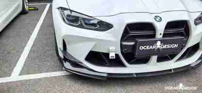 2021–2025 BMW M3 (G80) / M4 (G82) 3D Style Carbon Fiber Front Lip Splitter Protectors
