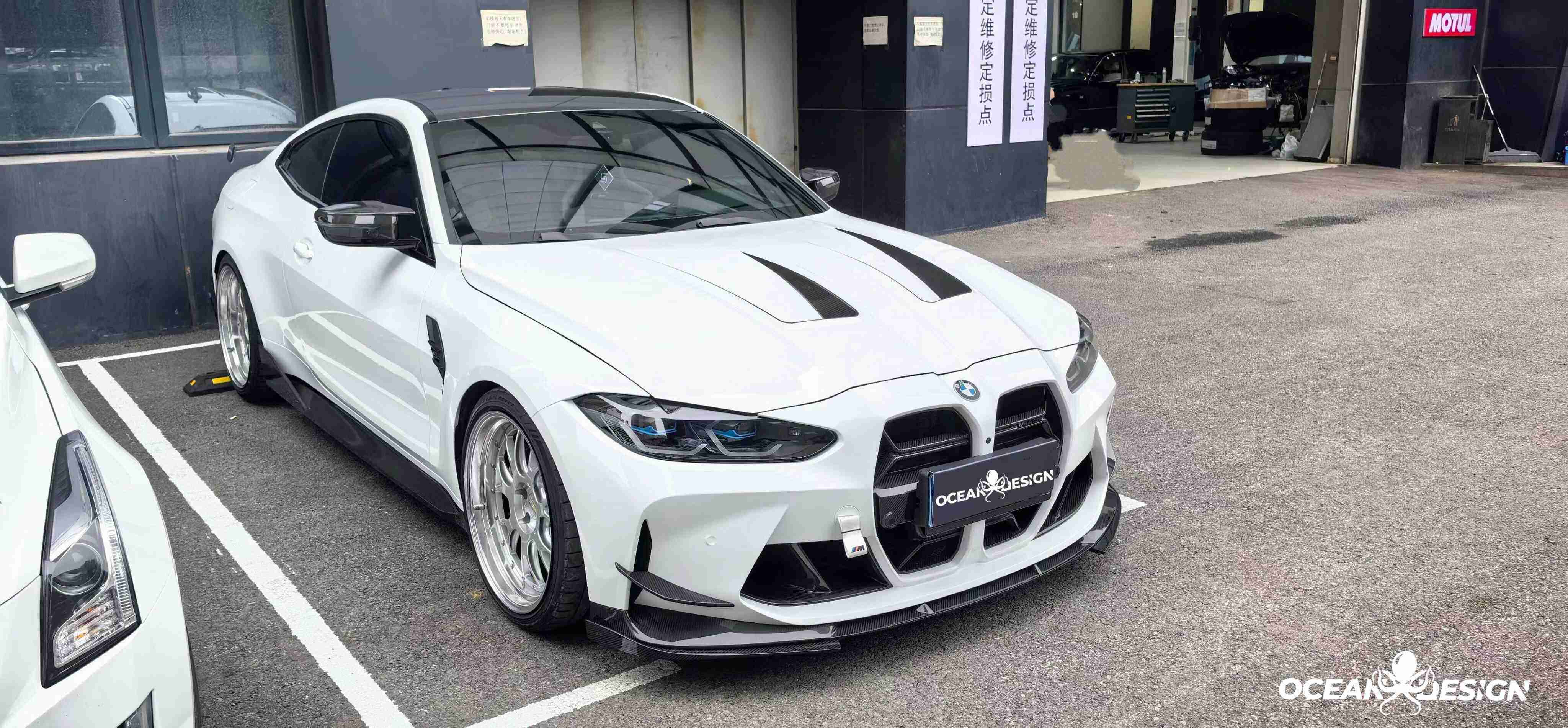 2021–2025 BMW M3 (G80) / M4 (G82) 3D Style Carbon Fiber Front Lip Splitter Protectors