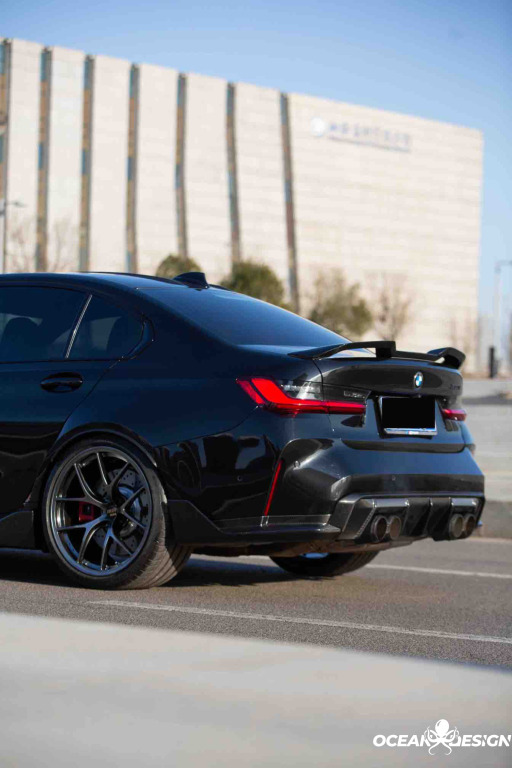 BMW M3 (G80) / M4 (G82) V-Style Dry Carbon Rear Spoiler – 3K Matte Finish